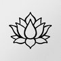 Wallity Lotus Flower 1 Metal Decor Negro